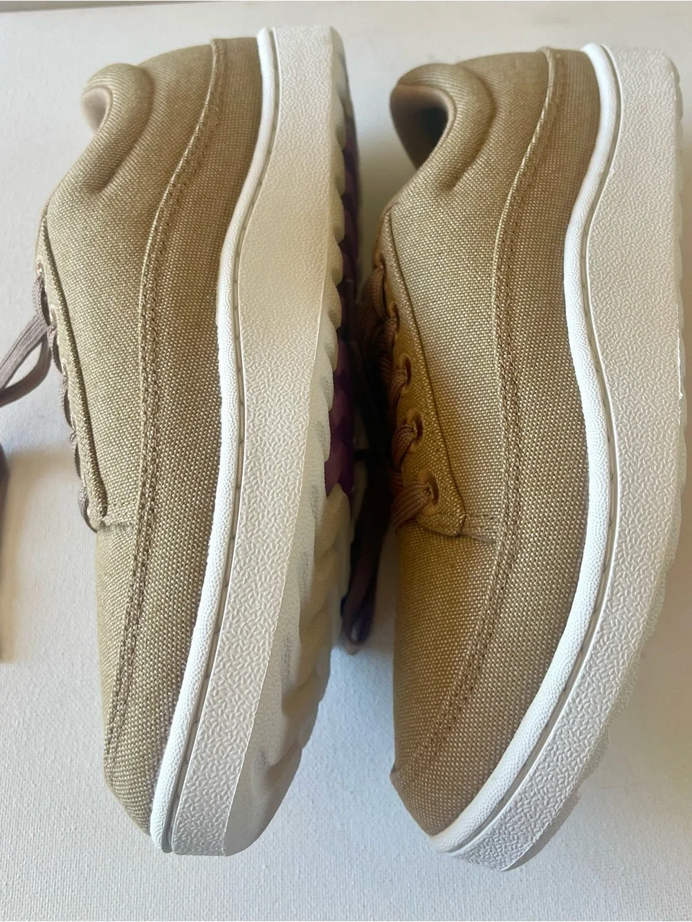NEW ALLBIRDS CANVAS PACERS HAZY BEIGE SKATER CHIC SNEAKER WOMENS SIZE 6 - Picture 11 of 14
